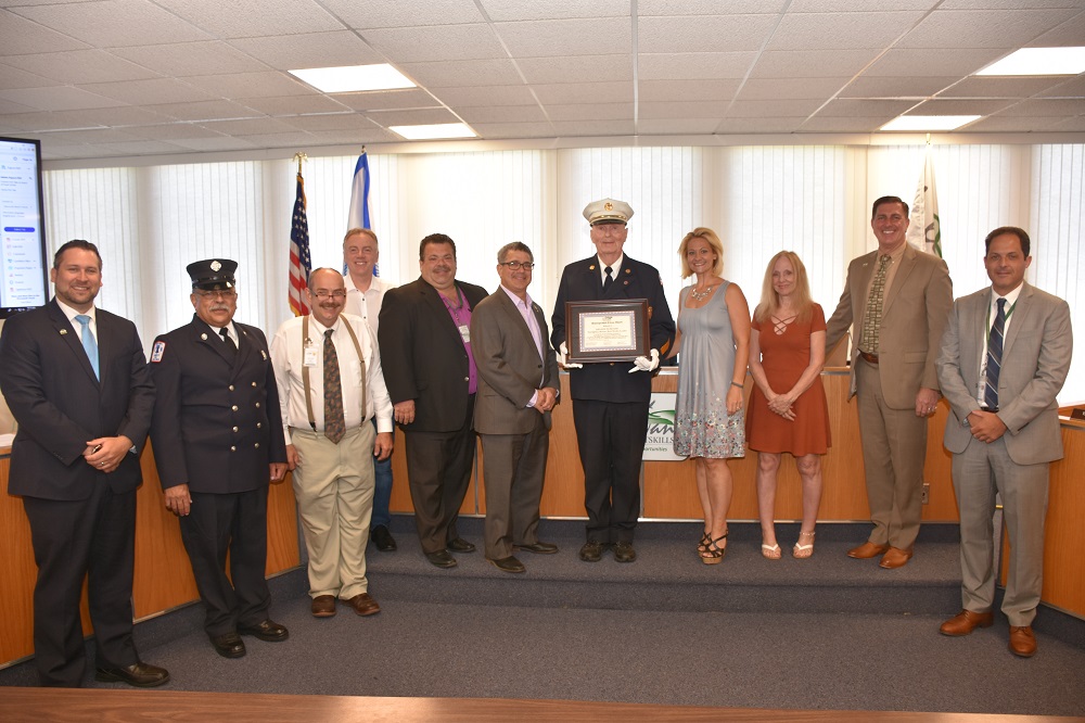 Distinguished Citizen Awardee Nelson Durland with the Sullivan County Legislature