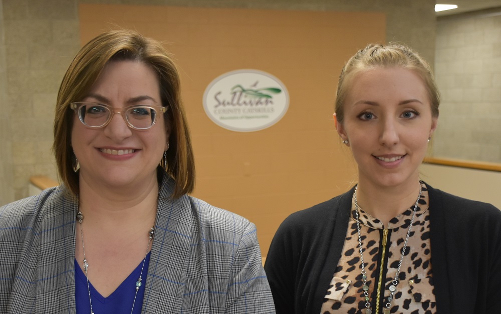 OFA Director Lise-Anne Deoul, left, and Assistant County Manager Stephanie Brown
