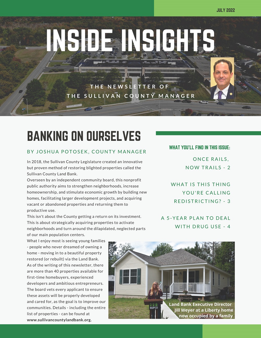 July 2022 Sullivan County Manager's Newsletter