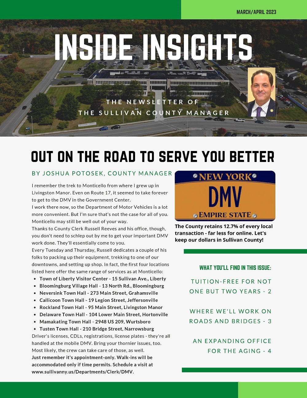 County Manager's March April 2023 Newsletter