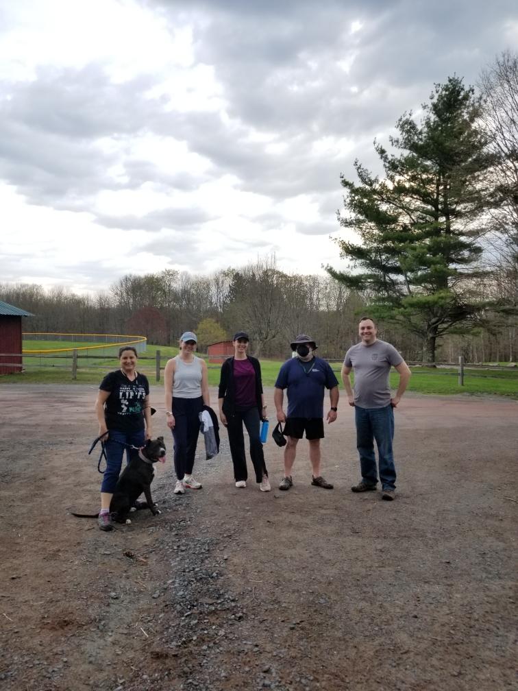 Sullivan County employees at Walnut Mountain Park during the April 2021 Wellness event