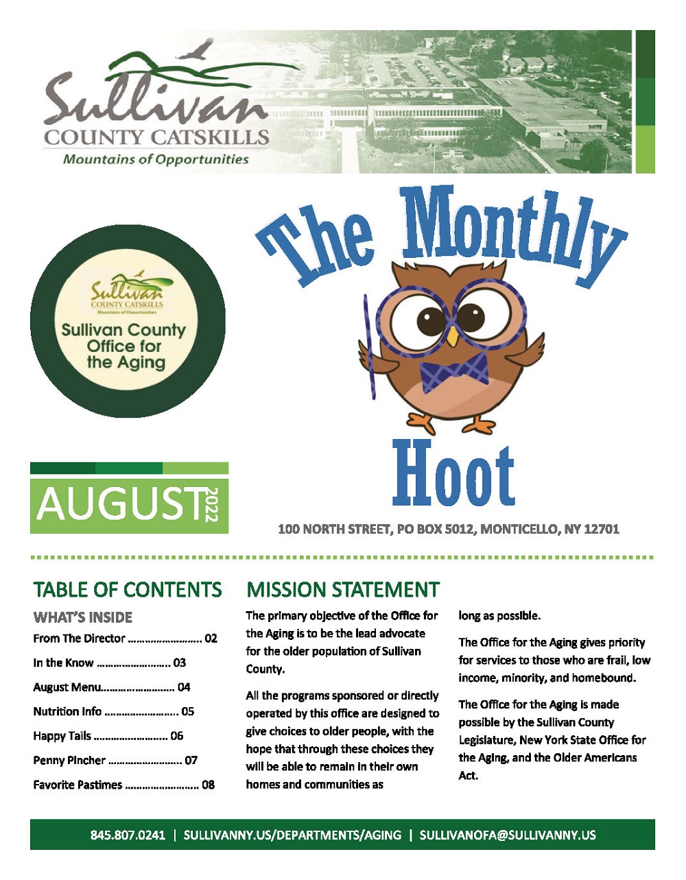 August 2022 Monthly Hoot