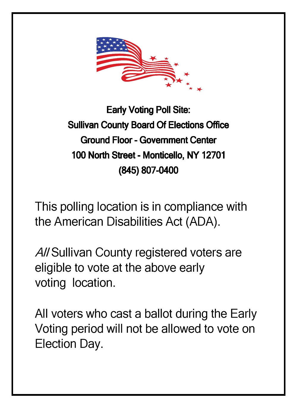 August Early Voting Hours