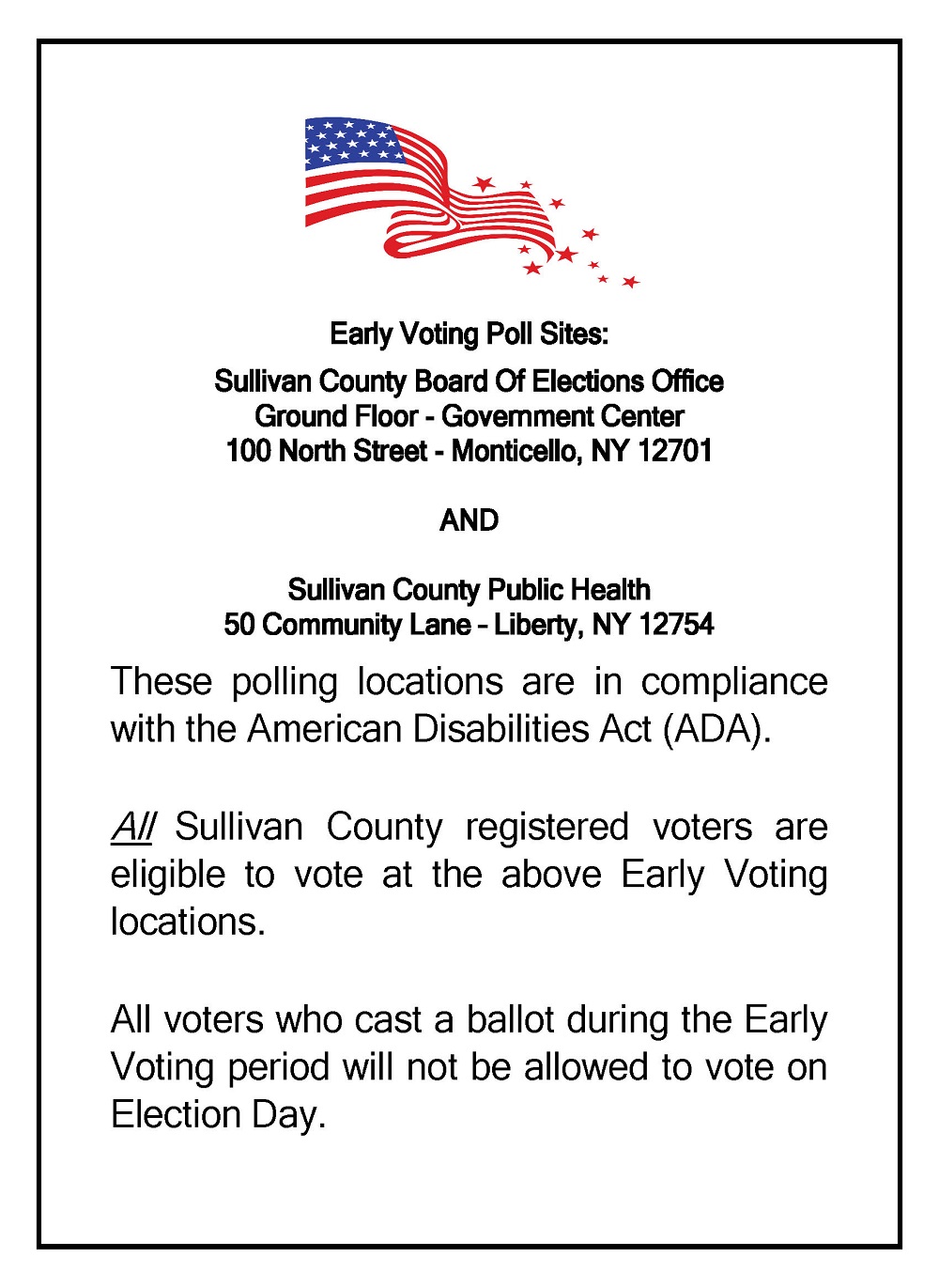 General Election Early Voting Flyer Page 2