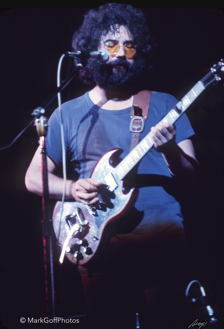 Jerry Garcia, Woodstock 1969, Photo by Mark Goff