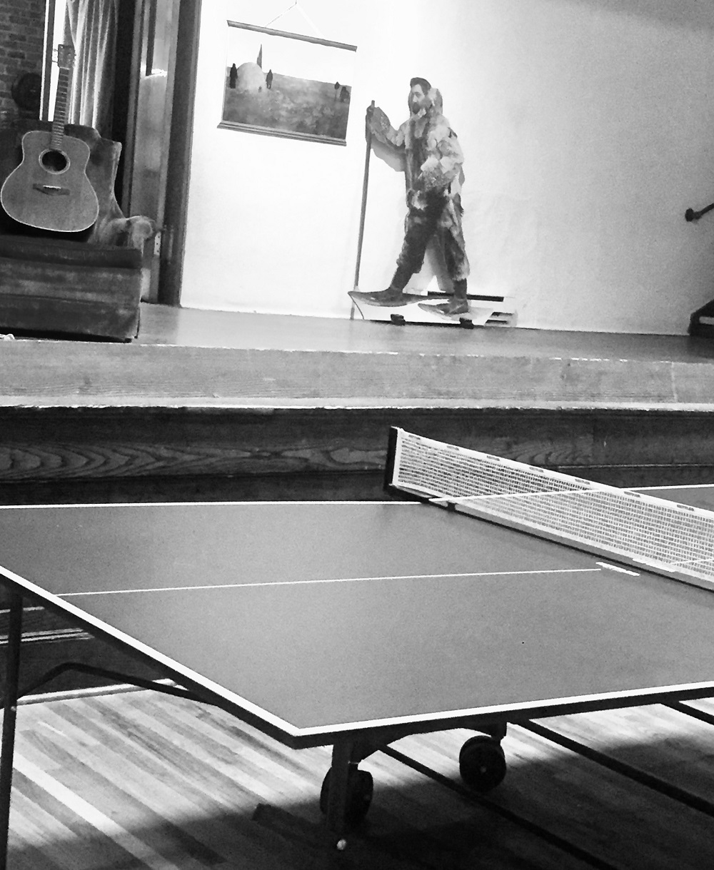 The new ping-pong table at the County Museum