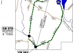 Denman Road Detour Map