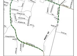 Waverly Avenue Bridge Detour map